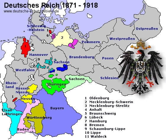 Bundesstaaten des Deutschen Kaiserreiches 1871 – 1918 - Reichstag von A bis Z